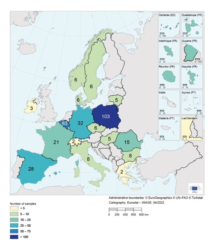 Falso miele adulterato mappa dei paesi di provenienza